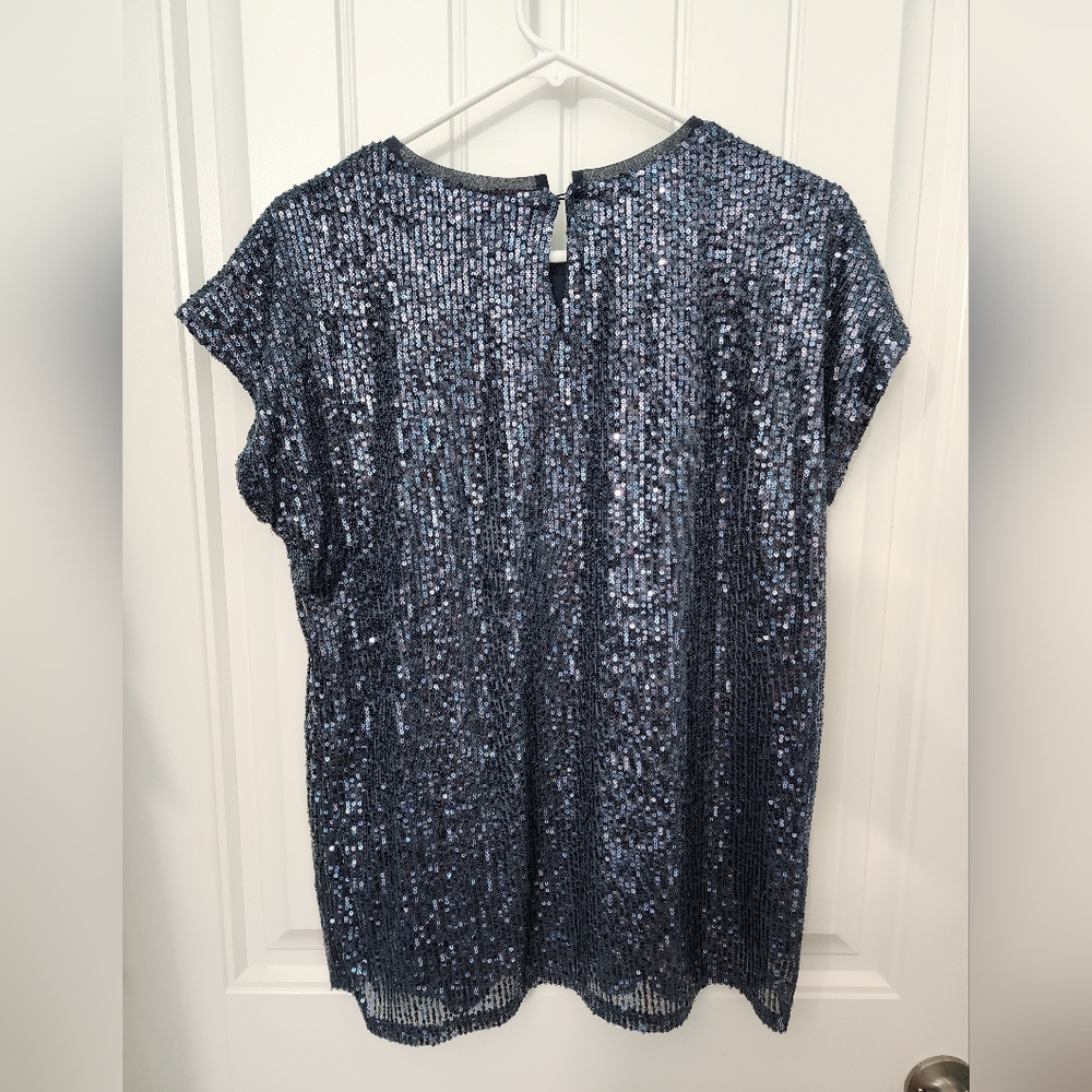Maurcies Edgely™ Sequin Short Sleeve Tee, Size Large - Picture 4 of 7
